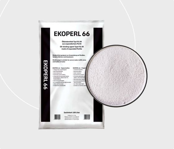 IMSORB Ekoperl 66 Ölbindemittel Sack mit feinem Perlit-Granulat zur Bindung von Öl auf Wasser und Straßen